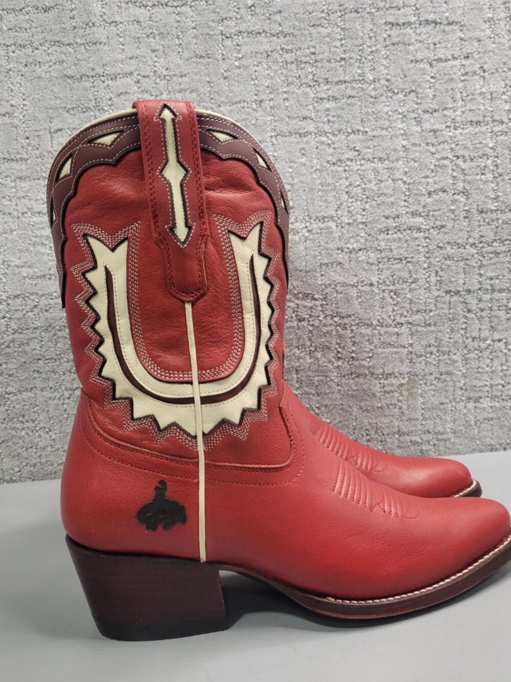 Tecovas the Jolene Women's Size US 7.5B Crimson Bine Cowhide Cowgirl Boots. - Picture 5 of 11
